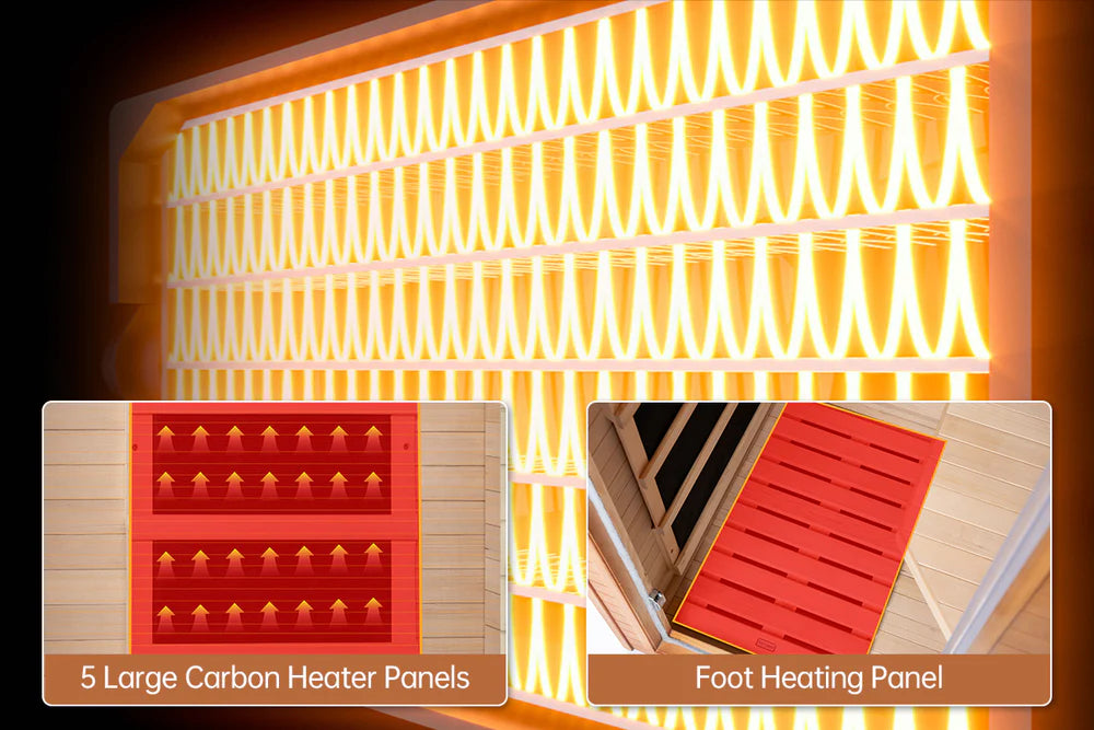 Real Relax Earth Compact Sauna — far infrared carbon fiber heating panels