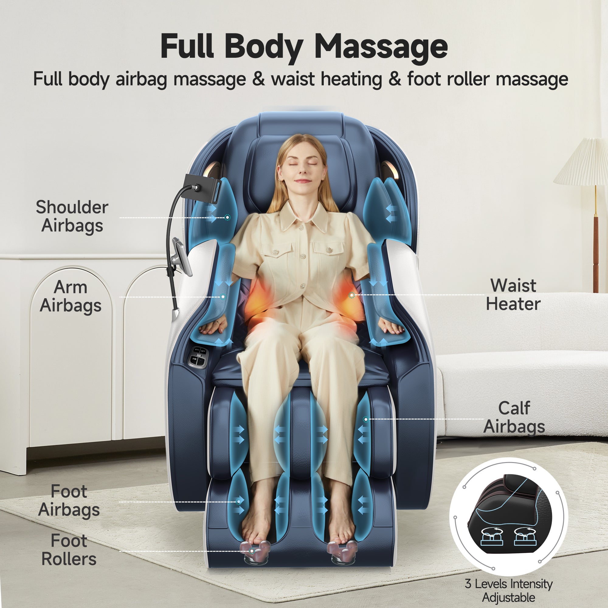 Favor-06 3D Massage Chair Blue