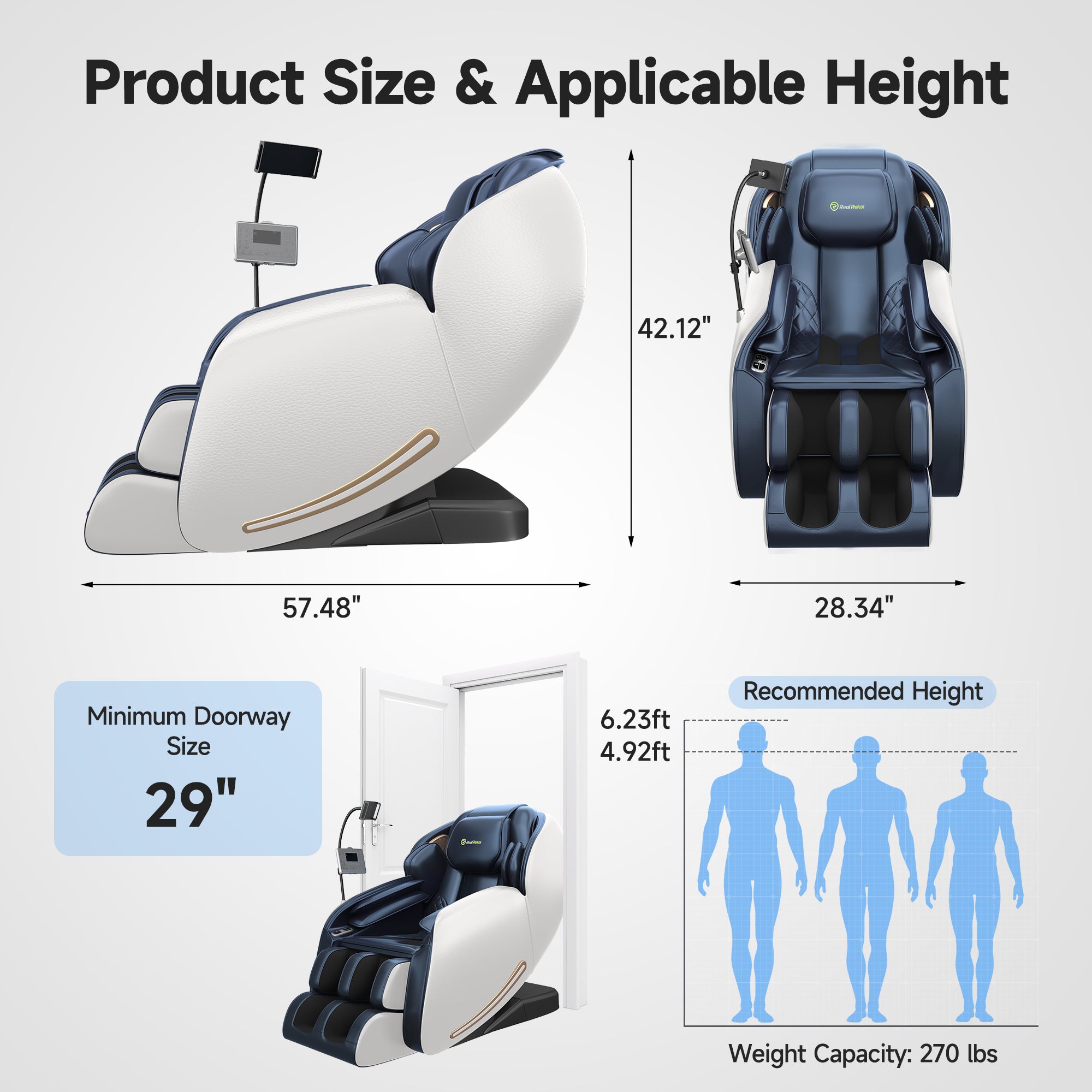 Favor-06 3D Massage Chair Blue