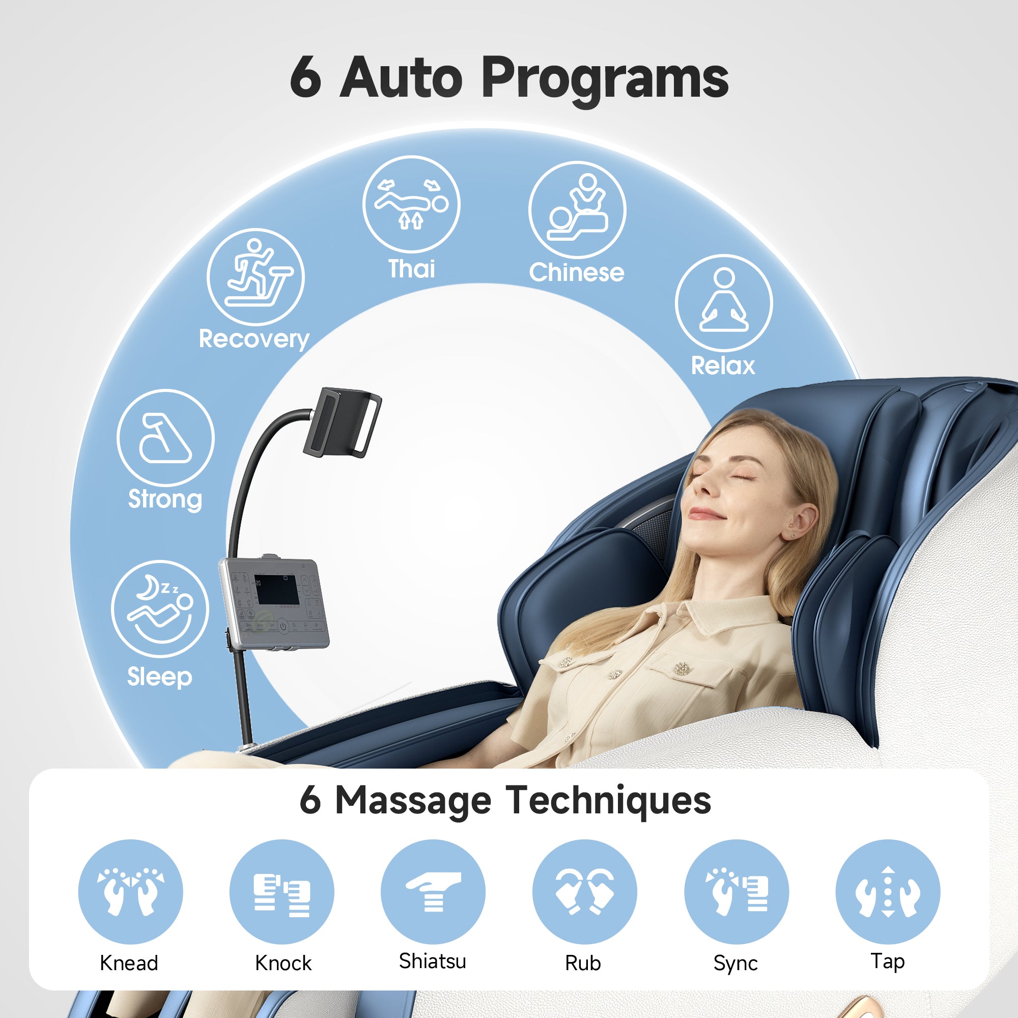 Favor-06 3D Massage Chair Blue