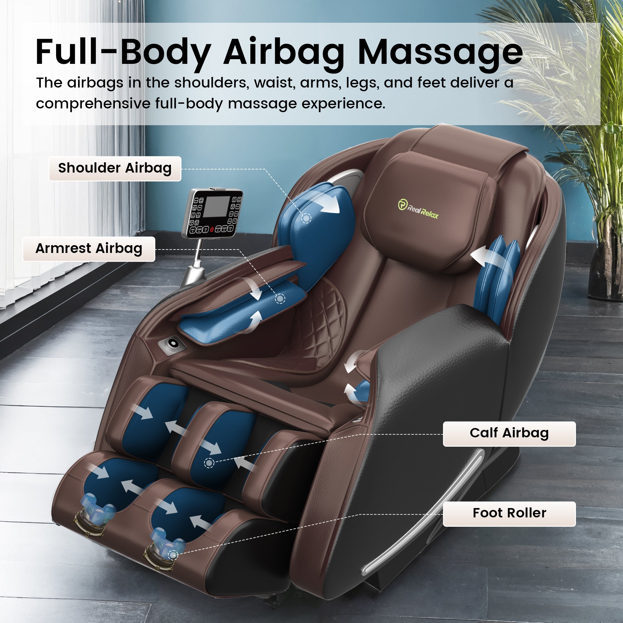 Favor-06 3D Massage Chair Brown