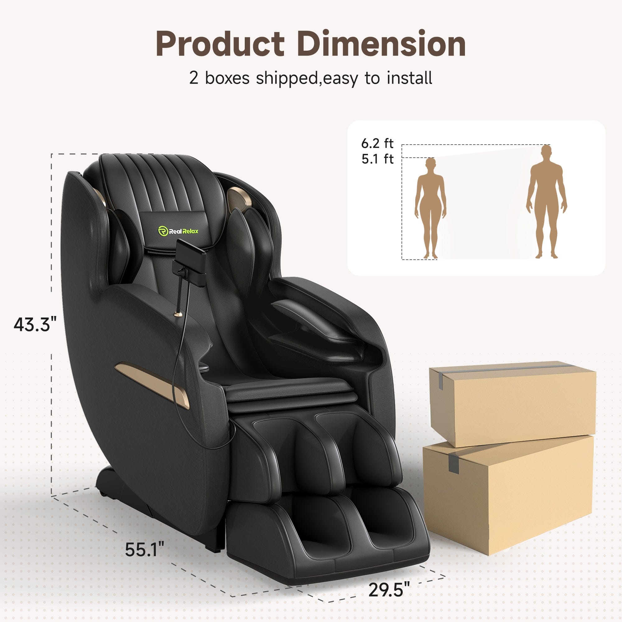 Favor-03 3D Lite Massage Chair Black