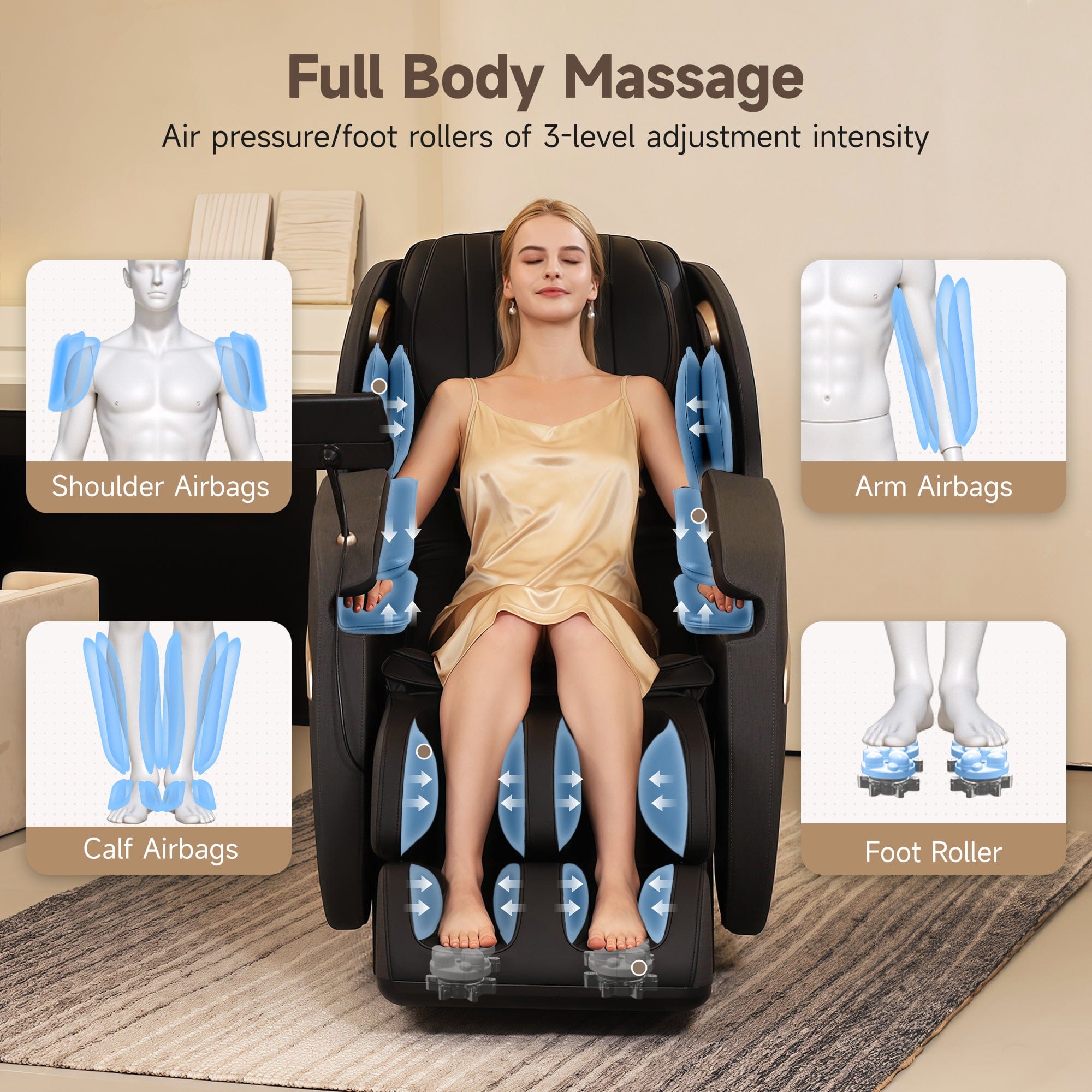 Favor-03 3D Lite Massage Chair Black