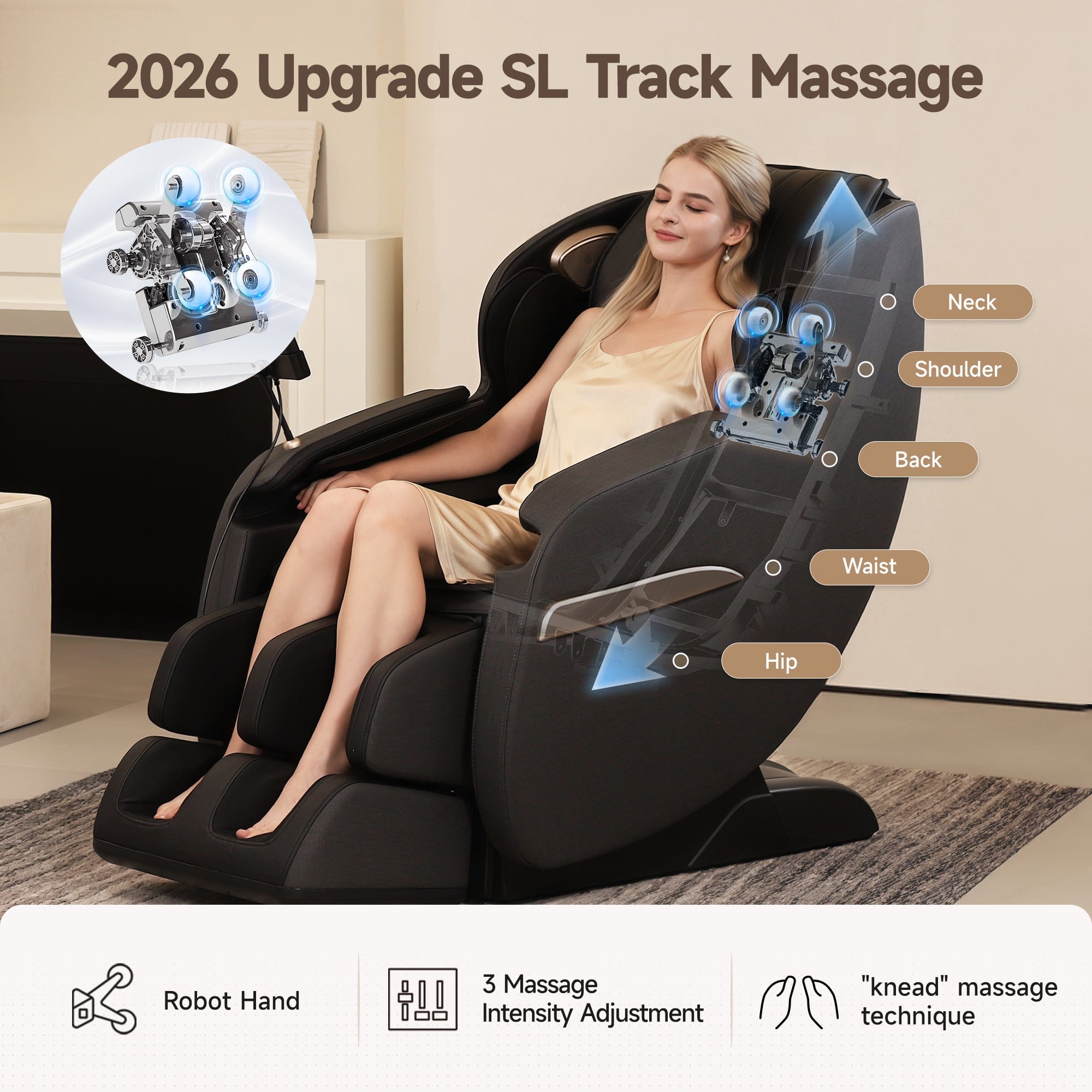 Favor-03 3D Lite Massage Chair Black