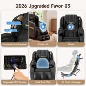 Favor-03 3D Lite Massage Chair Black